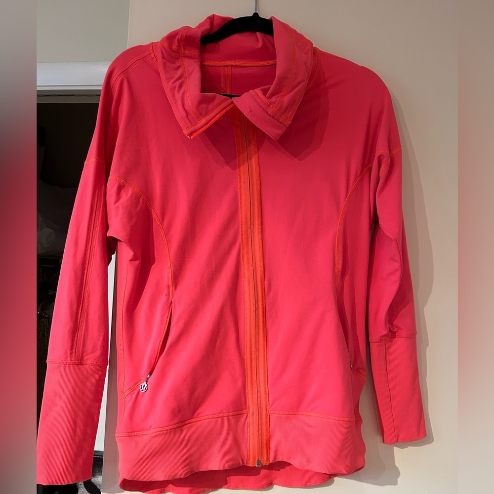 Lululemon Jacket Neon orange size 6